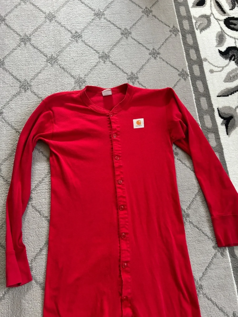 Carhartt Vintage Red Men's Button Front Union Suit Long John